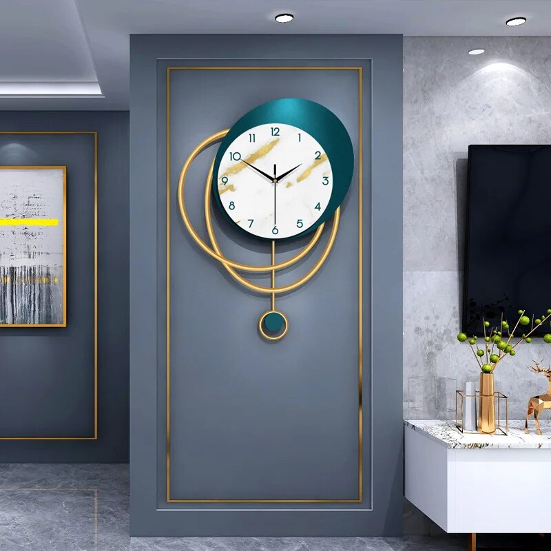 Luxury decoration wall clock living room Nordic household clock personality creative clock wall simple modern art wall watch