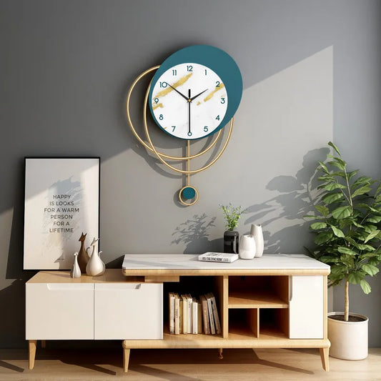 Luxury decoration wall clock living room Nordic household clock personality creative clock wall simple modern art wall watch