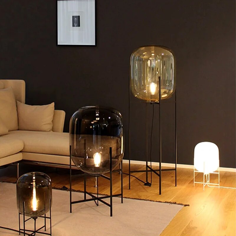 Mainstay Simple Floor Lamp Modern Millky Glass Lampshade Standing Lamp White Creative Design Art Decoration Light Free Shipping