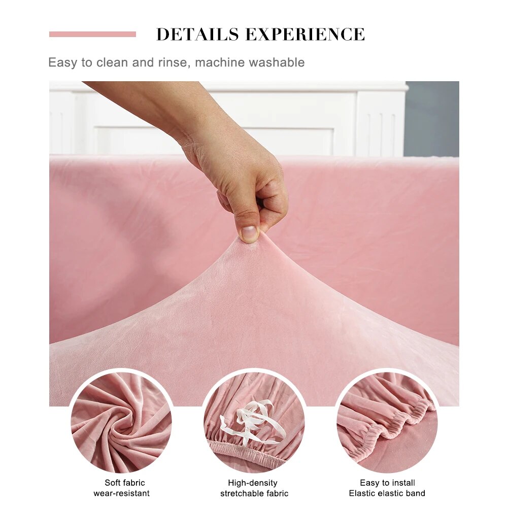 2022 Velvet L Shaped Sofa Cover For Living Room Elastic Furniture Couch Slipcover Chaise Longue Corner Sofa Covers Stretchable