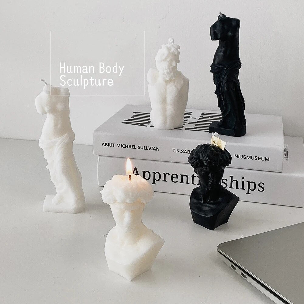Human Body Venus David Portrait Scented Candle Aromatherapy Ornament Statue Shaped Candles Home Decor