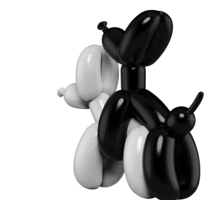 Modern Resin Balloon Dog Sculpture Animal Art Crafts Doggy Decoration Statue Home Decoration Christmas Luxury Living Room Decor