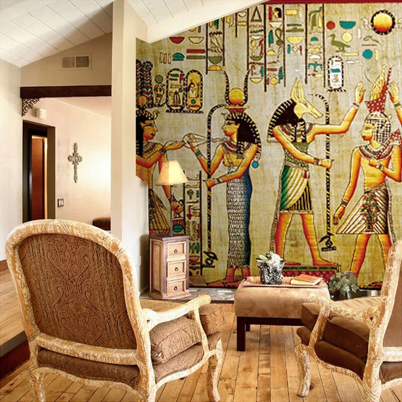 Custom Photo Wallpaper High Quality Modern Luxury 3D Wallpaper Wall Mural Papel De Parede Home Decor Egyptian Murals Pintado